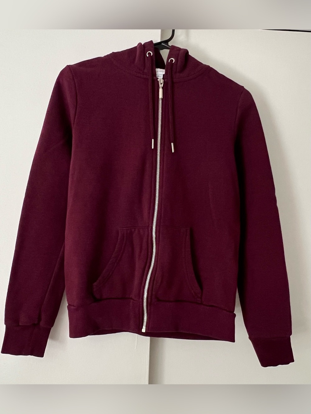 Primark Burgundy Zip-Up Hoodie with Drawstring
